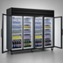 Thumbnail image #3 for Howard-McCray Four-Section Top-Mount Hinged Glass Door Merchandiser Refrigerator, Black