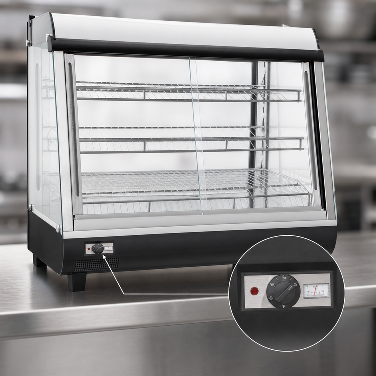 Product image #4 for Migali Competitor Series Heated Countertop Display Case, 33.5 Inch Wide, 4.8 Cu. Ft., Sliding Glass Doors