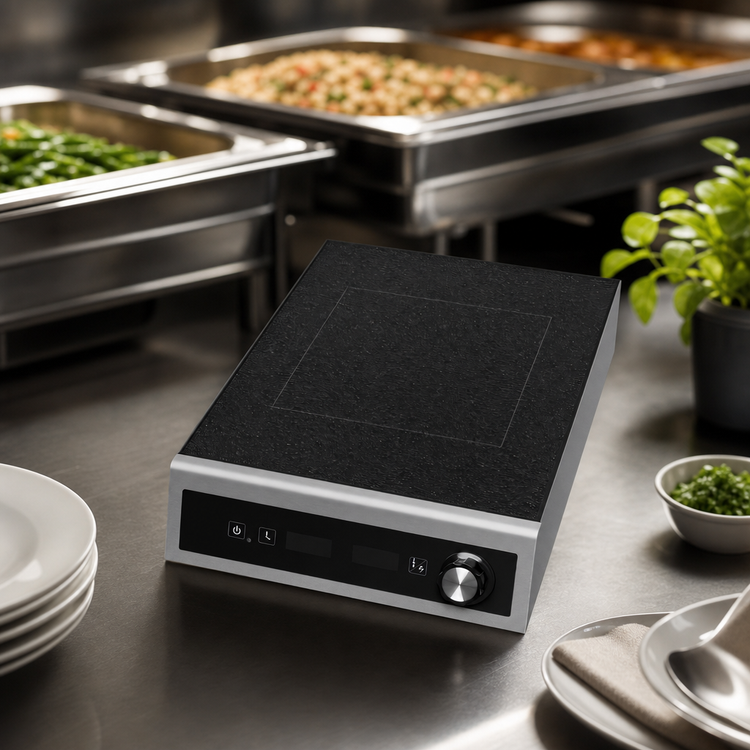 Product image #3 for Hatco Boxer Countertop Single-Burner 1800W Induction Buffet Warmer