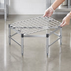 Thumbnail image #3 for Metro Super Erecta HP51C Chrome Dunnage Rack with Lift-Off Mat, 24 x 24 x 14-1/2 Inch, 1600 lb Capacity