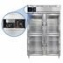 Thumbnail image #3 for Continental Refrigerator D2FNSSGDHD Designer Line Two-Section Standard Depth Reach-In Display Freezer with Half-Height Glass Doors