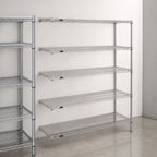 Thumbnail image #3 for Metro Super Erecta 5AN377BR Add-On Wire Shelving Unit, 72"W x 18"D x 74"H, 5 Shelves, Zinc Finish