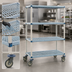 Thumbnail image #3 for MetroMax Q 4-Shelf Mobile Polymer Shelving Unit with 5-Inch Casters, 36