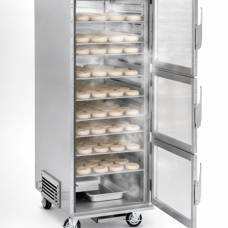 Product image #3 for FWE ETC-2333-18PH Non-Insulated Stainless Steel Proofer/Heated Holding Cabinet for 18 Donut Screens