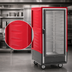 Thumbnail image #3 for Metro C5 3 Series Mobile 3/4 Height Heated Holding Cabinet with Clear Door and Universal Wire Slides, Red, 120V