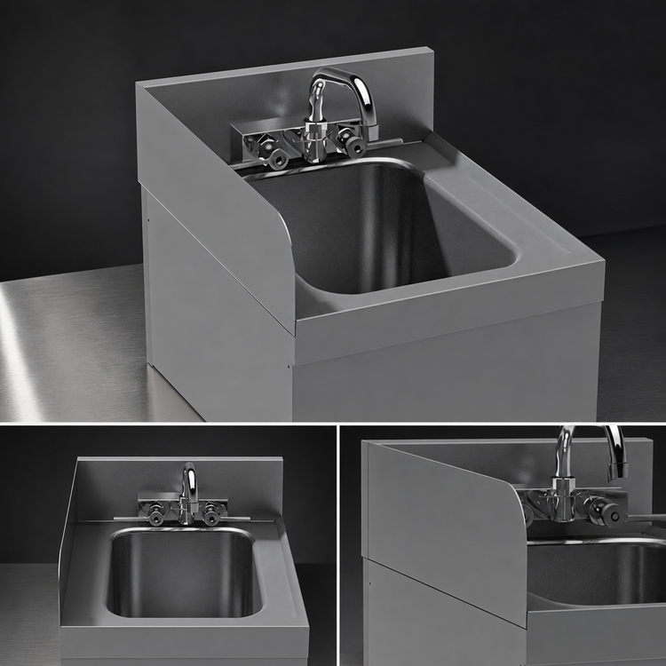 Product image #3 for Advance Tabco Prestige Left Welded Side Splash for 20-Inch Unit