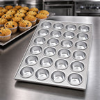Thumbnail image #3 for Admiral Craft AMP-24 24-Cup Uncoated Aluminum Muffin Pan, 20-1/2 x 14 Inches
