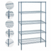 Thumbnail image #3 for Quantum 24-Inch W x 12-Inch D x 86-Inch H Stationary 5-Shelf Wire Shelving Starter Kit, Gray Epoxy Antimicrobial Finish