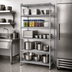 Thumbnail image #3 for Steel Works Stainless Heavy Duty 5-Tier Wire Shelving Unit, 21-Inch Deep x 30-Inch Wide x 84-Inch High, Chrome Finish