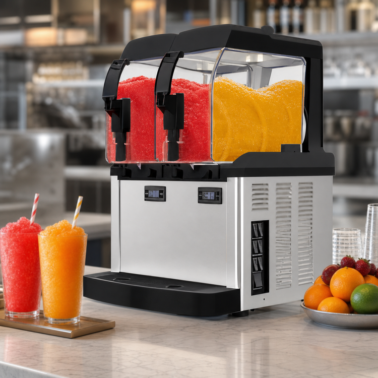 Product image #3 for Crathco SP-2 Countertop Frozen Granita and Cold Cream Dispenser, 2 x 1.3-Gallon Bowls