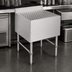 Thumbnail image #3 for John Boos Slim-Line Freestanding Underbar Drainboard with 3-Inch Backsplash, 18 x 18 Inches