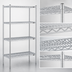 Thumbnail image #3 for Eagle Group 4-Tier Starter Wire Shelving Unit with QuadTruss Shelves, 24 x 24 x 74 Inches, Stainless Steel Finish