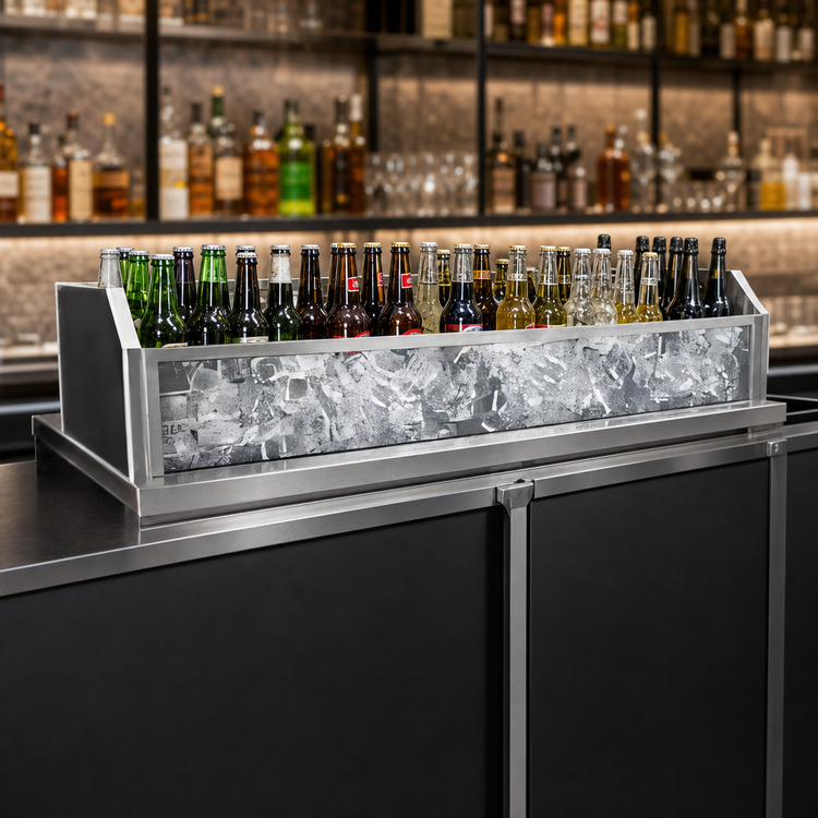 Product image #3 for Glastender GDU-18X48 48-Inch Back Bar Glass Ice Display Unit