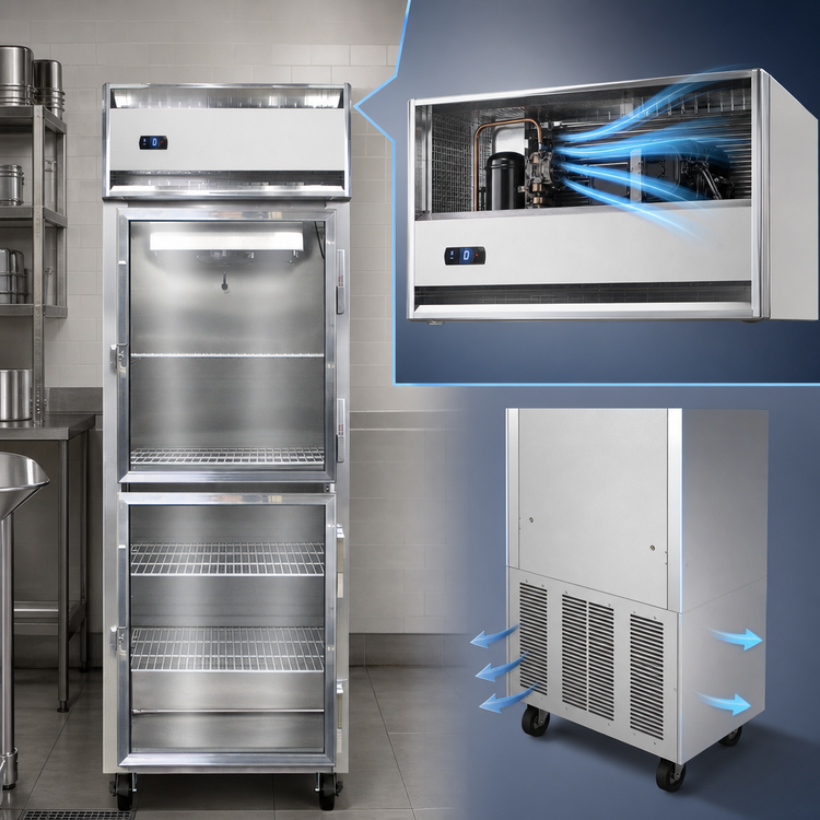 Product image #3 for Continental Refrigerator 1FESNSSGDHD One-Section Extra-Wide Shallow Depth Reach-In Freezer with Half-Height Glass Doors