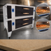 Thumbnail image #3 for Bakers Pride Super Deck Series Y-602-DSP Double Deck Gas Display Pizza Deck Oven with FibraMent Stone Decks