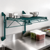 Thumbnail image #3 for Quantum Cantilever Single Shelf Post Wall Mount Wire Shelving Unit, 60 x 18 Inches, Green Epoxy Antimicrobial Finish