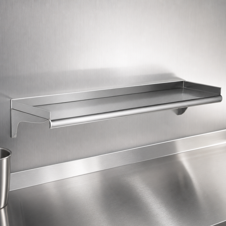 Product image #3 for Eagle Group Wall-Mounted Shelf, 24" W x 12" D, 14 Gauge Type 304 Stainless Steel