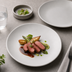 Thumbnail image #3 for Ridge 10-1/2 Inch Free-Form Melamine Dinner Plate, Cement, Matte Finish