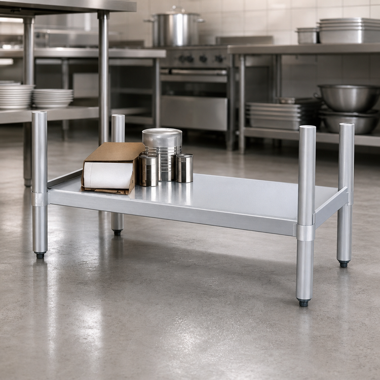 Product image #3 for New Age 84 Inch x 24 Inch Aluminum Knock-Down Undershelf for Work Tables
