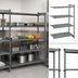 Thumbnail image #3 for Cambro Camshelving Basics Plus 4-Tier Vented Add-On Shelving Unit, 21-Inch Deep x 54-Inch Long x 64-Inch High, Brushed Graphite