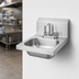 Thumbnail image #3 for Krowne Wall-Mounted Stainless Steel Hand Sink with Gooseneck Faucet