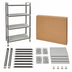 Thumbnail image #3 for Cambro Camshelving Elements XTRA High Density Top Rail 4-Tier Solid Stationary Starter Unit, 21 x 48 x 81 Inches