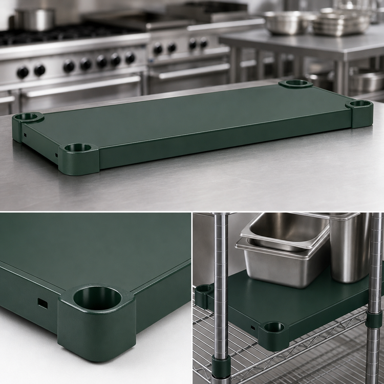 Product image #3 for Eagle Quik-Set Flat Solid Shelf, 42 x 24 Inches, 14-Gauge Galvanized Steel, Green Epoxy Finish