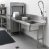 Thumbnail image #3 for John Boos 26-Inch Straight Soiled Dishtable with Pre-Rinse Sink, Stainless Steel Top and Base, Right-to-Left Operation
