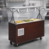 Thumbnail image #3 for Vollrath 2-Series Affordable Portable Refrigerated Cold Food Pan Buffet Station with Lights and Breath Guard, 3-Pan, Cherry Woodgrain, 120V