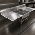 Thumbnail image #3 for John Boos Pro-Bowl 2-Compartment Platter Sink with 24-Inch Left and Right Drainboards, 12-Inch Deep Bowls