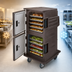 Thumbnail image #4 for Cambro Camtherm Tall Profile Electric Hot/Cold Holding Cart, Double Door, 12 Sheet Pan Capacity, Granite Sand