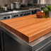 Thumbnail image #3 for Boos Block American Cherry Edge-Grain Kitchen Countertop with Full-Length Rails, 48 x 42 x 3 Inches, Penetrating Oil Finish