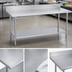 Thumbnail image #3 for Duke 108-Inch x 36-Inch Stainless Steel Work Table with 5-Inch Riser and Galvanized Undershelf