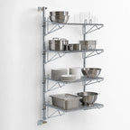 Thumbnail image #3 for Metro Super Erecta AW56C 4-Tier 24-Inch Chrome-Plated Post-Type Mid-Unit Wall Mount Shelving