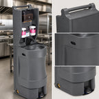 Thumbnail image #3 for Cambro MHWS18PER100 Mobile Hand Wash Station, 18-Gallon Single Basin, Manual Foot Pump, Charcoal Gray