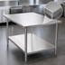 Thumbnail image #3 for Eagle Group Spec-Master 72-Inch x 48-Inch Flat Top Stainless Steel Work Table with Adjustable Undershelf
