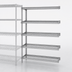 Thumbnail image #3 for Eagle Group 5-Tier Add-On Wire Shelving Unit, 42W x 24D x 74H, Stainless Steel Finish