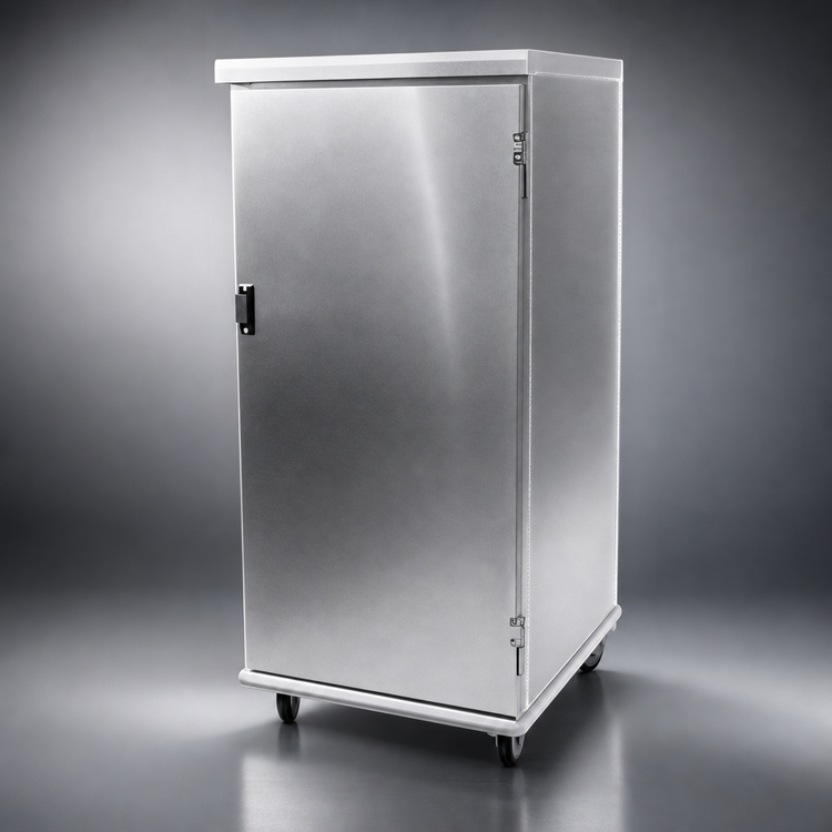 Product image #3 for Carter-Hoffmann E8610V Heavy-Duty Aluminum Unheated Pan Rack Cabinet with Universal Slides, 10-Pair Capacity