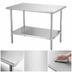Thumbnail image #3 for 60 x 30 Inch Stainless Steel Work Table with Adjustable Galvanized Undershelf