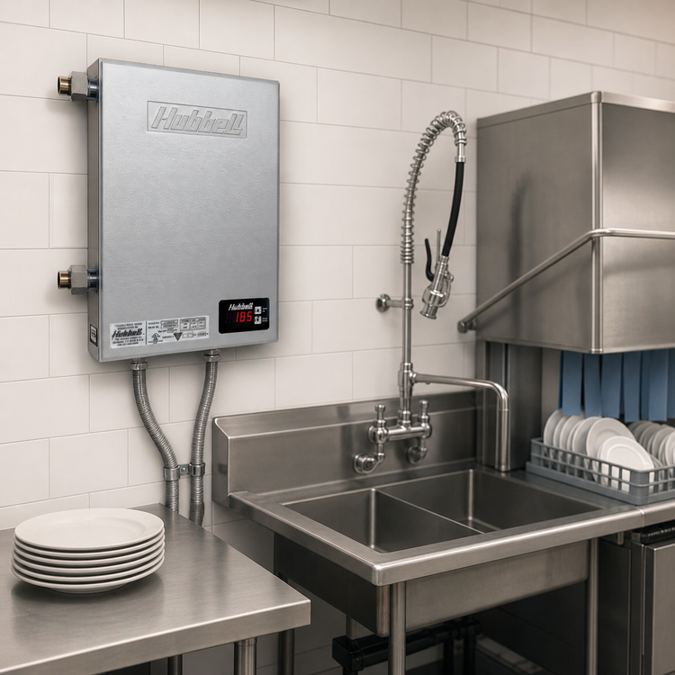 Product image #3 for Hubbell Electric Tankless Booster Heater, Wall Mount, 36 kW, 208V, 1-Phase