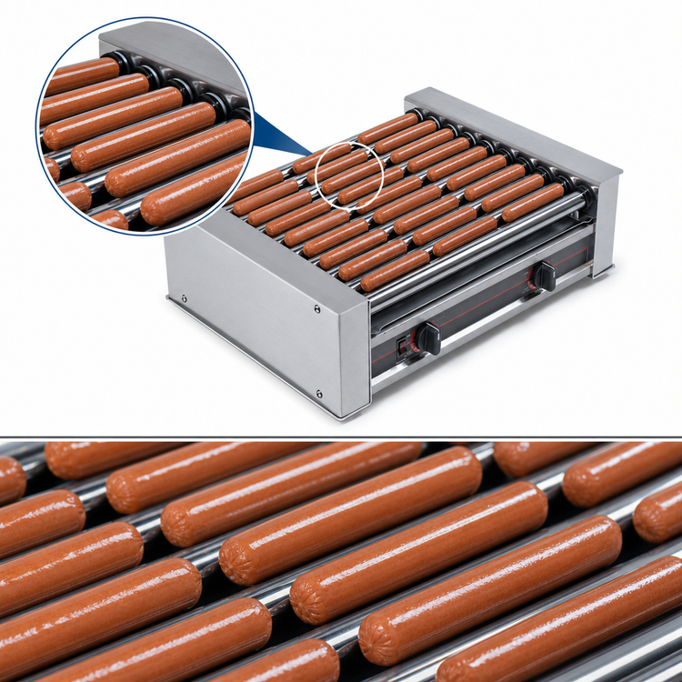 Product image #3 for Roll-A-Grill Wide Roller Hot Dog Grill, 45 Hot Dog Capacity, 900 Hot Dogs/Hour, 120V