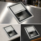 Thumbnail image #3 for Krowne D278 Drop-In Ice Bin, 50 lb Capacity, Stainless Steel, Sliding Cover, Without Cold Plate