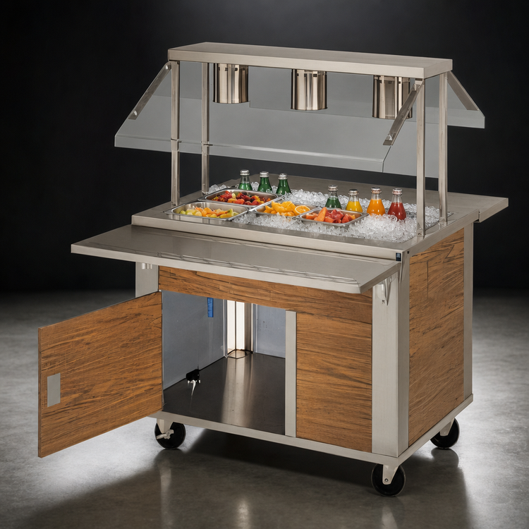Product image #3 for DineXpress DXP5CI 5-Well Full-Size Iced Cold Food Counter
