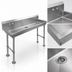 Thumbnail image #3 for John Boos 80-Inch Freestanding Multi-Station Hand Wash Sink with 4 Single 1-Inch Faucet Holes