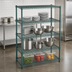 Thumbnail image #4 for Eagle Group Valu-Gard Double-Mat Wire Shelving Starter Unit, 4-Tier, 60W x 24D x 63H, Green Epoxy