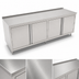Thumbnail image #3 for John Boos 132-Inch x 24-Inch Stainless Steel Enclosed Work Table with Cabinet Base and Hinged Doors