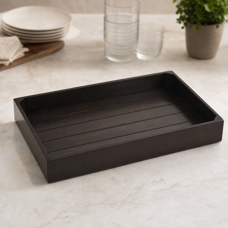 Product image #4 for American Metalcraft Upton Collection Full-Size Espresso Wood Serving Crate