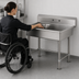 Thumbnail image #3 for Advance Tabco ADA Compliant Freestanding 40 Inch Wide Service Sink with Splash Mount Faucet Provision and Stainless Steel Legs