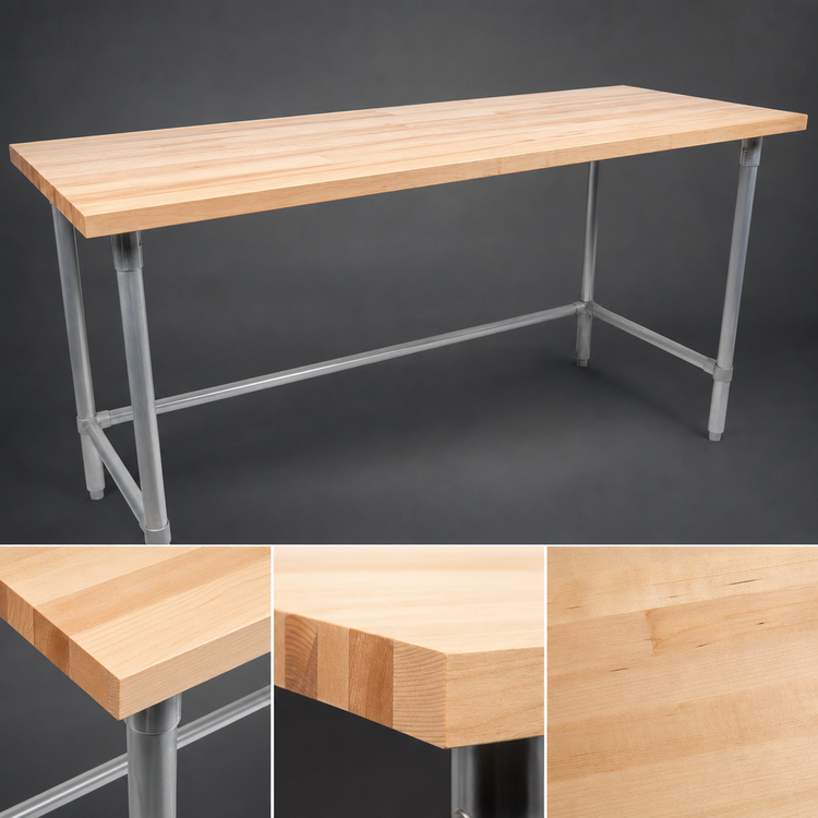 Product image #3 for John Boos JNB12 120-Inch x 30-Inch Wood Top Work Table