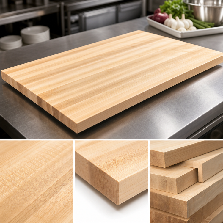 Product image #3 for John Boos Boos Block Edge Grain Maple Kitchen Countertop, 72 x 48 x 1-3/4 Inch, Varnique Finish